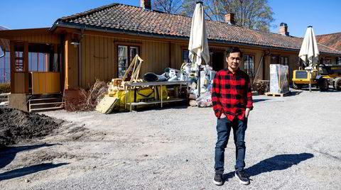 Björn Svensson foran Schlägergården på Lilleaker, der han planlegger ny restaurant med samme navn.