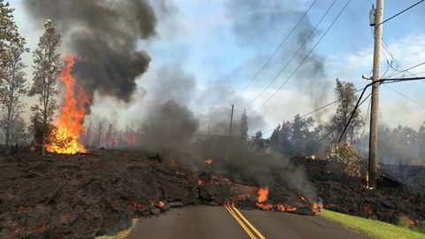 Store skader etter utbruddet fra Kilauea-vulkanen på Hawaii.