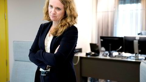 Arbeids- og sosialminister Anniken Hauglie (H) gleder seg over at antall registrerte arbeidsledige faller for åttende måned på rad.