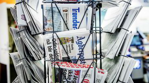 Oslo, 01/08/16. Illustrasjonsfoto til bruk om aviser, avisstativ, papiravis, avis, lokalavis. Foto: Gorm K. Gaare ---