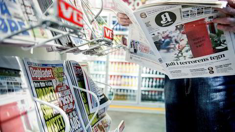 Forslaget om å kutte produksjonstilskuddet til avisene ble kuttet etter at samarbeidspartiene ble enige med regjeringen om nytt statsbudsjett lørdag. Foto: Gorm K. Gaare