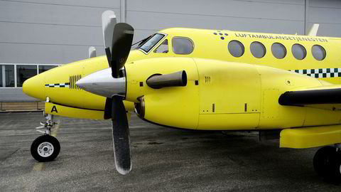 Luftambulansefly fra Lufttransport på Tromsø Lufthavn. Foto: Rune Stoltz Bertinussen / NTB scanpix