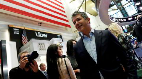 Ubers grunnlegger og tidligere toppsjef Travis Kalanick valgte å kvitte seg med nesten alt han eide av aksjer så snart det var lovlig. Han har innkassert over 22 milliarder kroner siden lockup-perioden utløp i november. Her fra børsnoteringen av Uber ved New York Stock Exchange den 10. mai 2019.