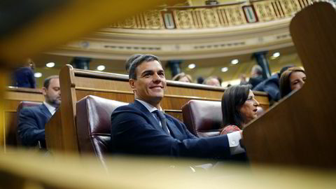 Spanias nye statsminister Pedro Sanchez vil presentere sin nye regjering på onsdag. Foto: AP / NTB scanpix