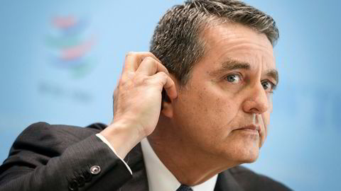 Nye prognoser for verdenshandelen ble torsdag presentert av WTO-sjef Roberto Azevedo i Genève. Foto: AP/NTB scanpix