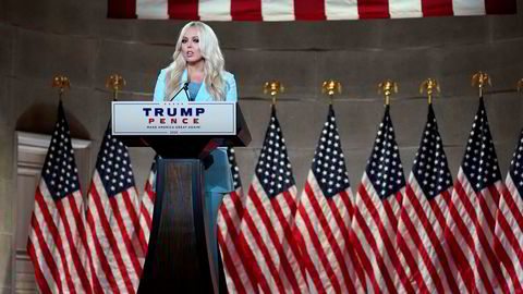 Tiffany Trump anklaget i sin tale på Republikanernes landsmøte medier og teknologiselskaper for å være partiske i omtalen av faren, president Donald Trump.