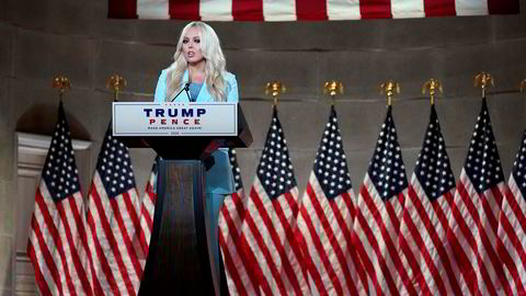 Tiffany Trump anklaget i sin tale på Republikanernes landsmøte medier og teknologiselskaper for å være partiske i omtalen av faren, president Donald Trump.