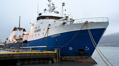 En tråler fra det russiske selskapet Norebo i Tromsø havn ved en tidligere anledning.