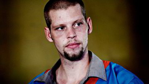 Joshua French under rettssaken i 2014, tiltalt for å ha drept cellekameraten Tjostolv Moland i Ndolo-fengselet i Kinshasa.