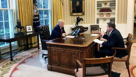 Breitbarts politiske redaktør, Matthew Boyle i møte med president Donald Trump.