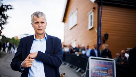 BP-styreleder Helge Lund erkjente på torsdagens generalforsamling i BP at fornybarstrategien som ble lagt i 2020 var for ambisiøs. Her fra Arendalsuka 2024.