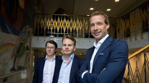 Oljelaget hos Sparebank 1 Markets med analytikerne Erik Aspen Fosså, Rune Tryti og Teodor Sveen-Nilsen.