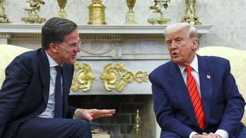 Nato-sjef Mark Rutte besøkte Donald Trump i Det hvite hus i mars. En av Ruttes viktigste oppgaver som Stoltenbergs etterfølger er å sikre USAs støtte til Nato, som har vært noe vaklende under Trumps ledelse.