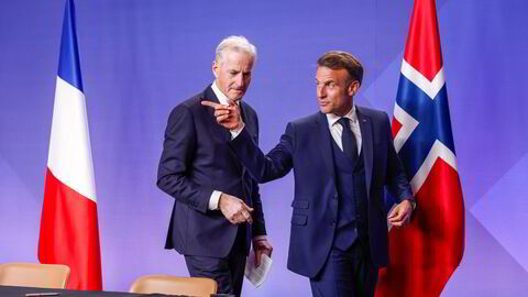 Krisen i Iran var det alvorlige bakteppe under mandagens møte mellom Macron og Støre. Begge mener situasjonen må tilbake i et diplomatisk spor.