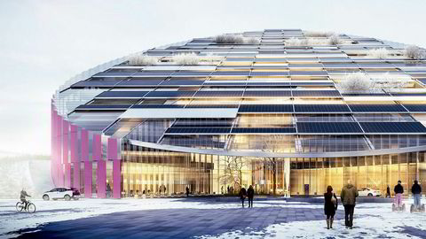 Arkitektkontoret Wingårdhs prosjektforslag «E = mc²» for Statoils nye kontorbygg på Forus.