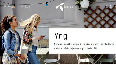 Nkom forventer at Telenor gjør endringer på tilbudet sitt. Her er en faksimile fra selskapets hjemmeside.