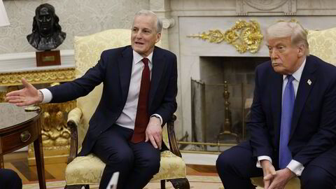 Statsminister Jonas Gahr Støre (Ap)  og president Donald Trump møtte pressen i Det ovale kontor torsdag.
