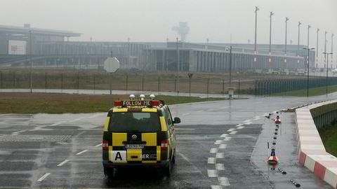 Berlin Brandenburg internasjonale lufthavn Willy Brandt (BER) i 2015.  Flyplassen er fremdeles ikke åpnet.