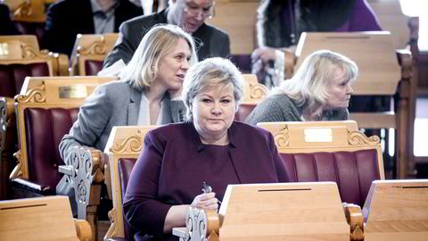 Statsminister Erna Solberg fortalte om forbauselse i Stortingets spontanspørretime onsdag.