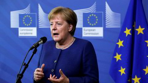 Tysklands statsminister Angela Merkel er under kraftig press om dagen.