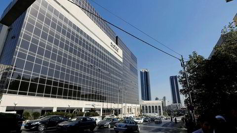 Bildet viser Arab Bank-bygningen i Amman, Jordan. Foto: REUTERS/Mohammed Hamed