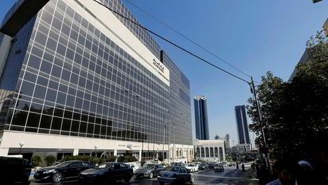 Bildet viser Arab Bank-bygningen i Amman, Jordan. Foto: REUTERS/Mohammed Hamed
