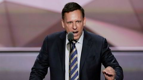 Investor og Trump-rådgiver Peter Thiel snakker under republikanernes landsmøte i juli 2016.