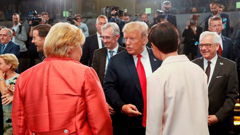 Donald Trump møtte statsminister Erna Solberg og utenriksminister Ine Eriksen Søreide i Brussel denne uken.