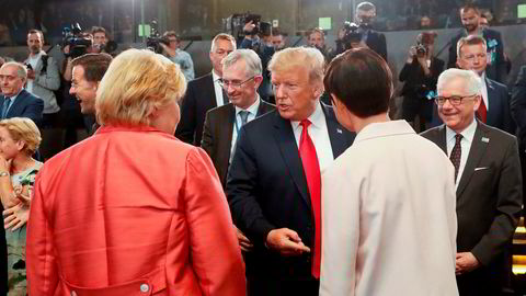 Donald Trump møtte statsminister Erna Solberg og utenriksminister Ine Eriksen Søreide i Brussel denne uken.