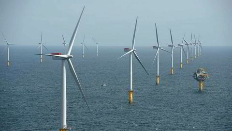 Havvindparken Sheringham Shoal består av 88 vindmøller plassert utenfor kysten av Norfolk i England.