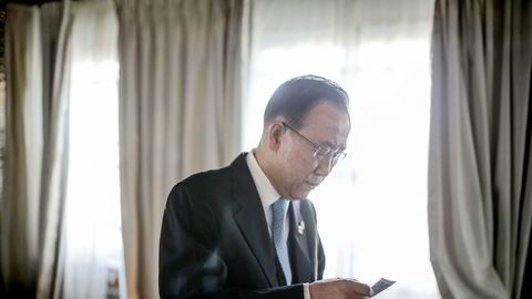 FNs generalsekretær Ban Ki-moon er ønsket som leder i et nytt parti i Sør-Korea. Her er han avbildet i Marokko i november.