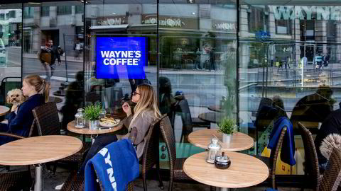 Her fra Wayne's Coffee i Grensen, Oslo.