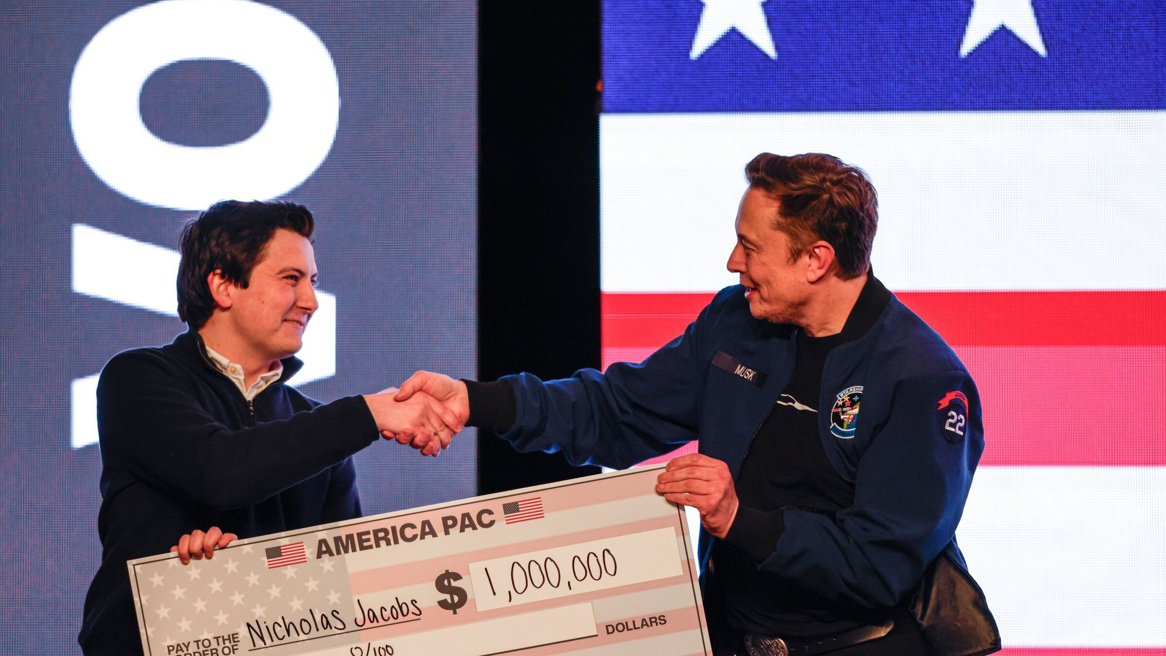 Musk delte ut million-sjekker i Wisconsin