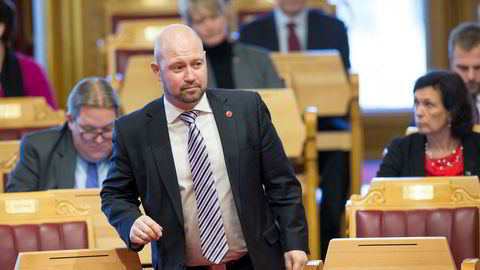 Justis- og beredskapsminister Anders Anundsen i Stortingets muntlige spørretime onsdag.