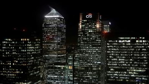 Citigroup får smekk på pungen av børs- og meglerbransjens selvregulerende organ i USA. Her fra et av bankens lokaler i London.