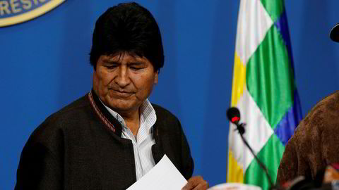 Bolivias president Evo Morales går av.