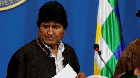 Bolivias president Evo Morales går av.