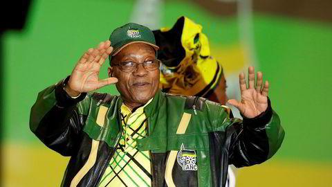 Sør-Afrikas president og leder for regjeringspartiet ANC, Jacob Zuma, langet lørdag ut mot splittelsene i partiet under dets 54. kongress. Foto: AP / NTB scanpix
