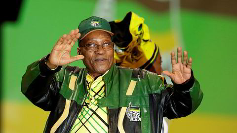Sør-Afrikas president og leder for regjeringspartiet ANC, Jacob Zuma, langet lørdag ut mot splittelsene i partiet under dets 54. kongress. Foto: AP / NTB scanpix