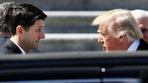 Fredag trakk lederen av Representantenes hus Paul D. Ryan (til venstre) president Donald Trumps reformforslag.