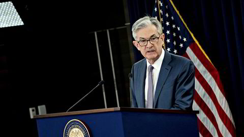 Sentralbanksjef Jerome Powell i amerikanske Federal Reserve senket renten på grunn av koronaviruset.