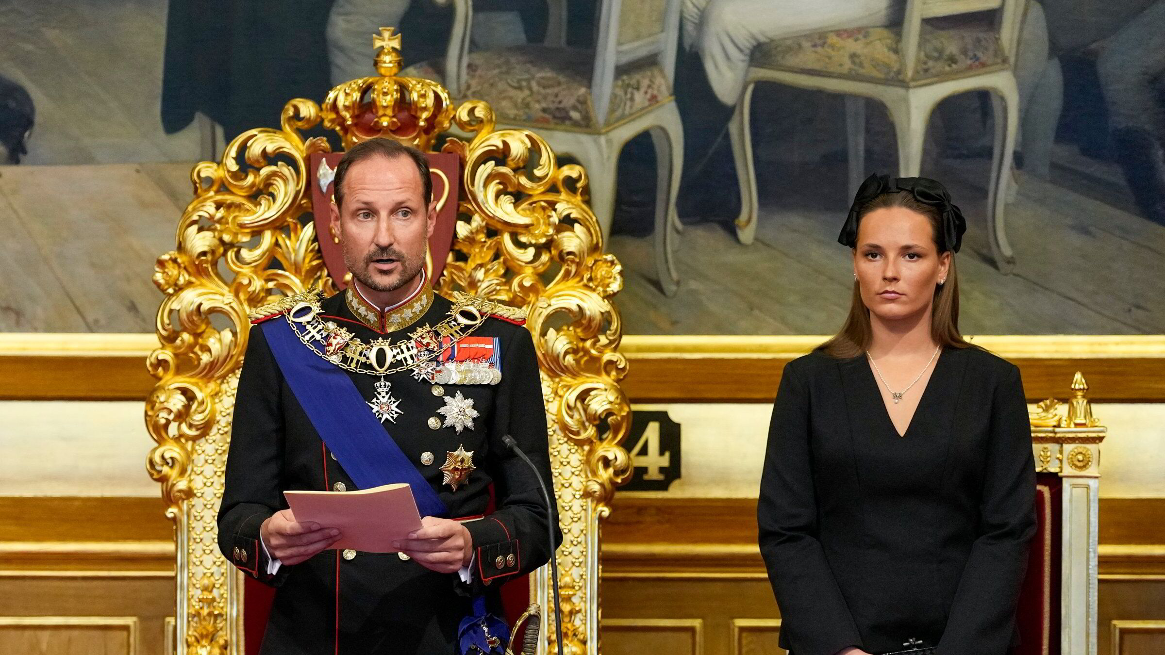 Haakon åpnet Stortinget for første gang som konge