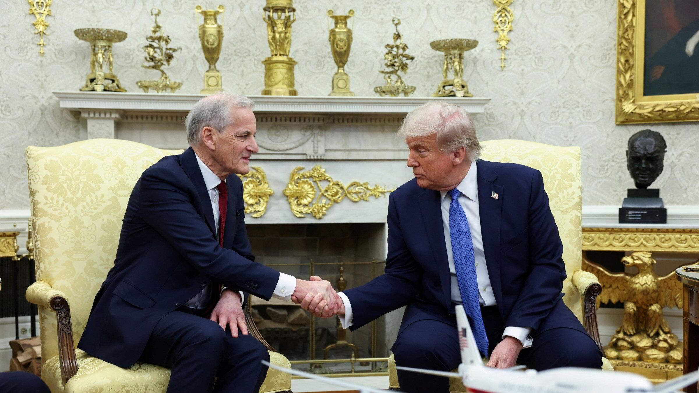 Nå sitter Trump og Støre i Det­ ovale kontor: - Jeg tror ikke vi har noe problem i det hele tatt med Norge