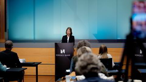 Torsdag kunngjøres ny rentebeslutning fra Norges Bank. Sentralbanksjef Ida Wolden Bache.