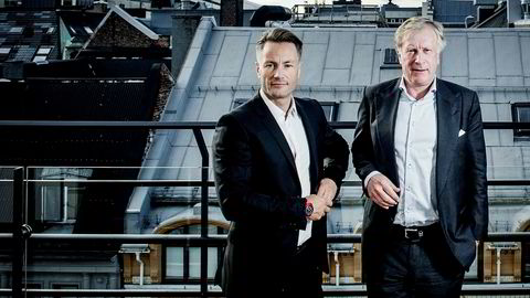 Investorene Runar Vatne (til venstre) og Carl Erik Krefting ble milliardærer på eiendom sammen. Så røk de uklar. Det nyeste søksmålet mellom de to er det Krefting som står for, gjennom deres felles selskap Søylen Eiendom. Her et arkivfoto fra 2015.