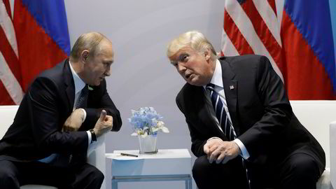 USAs president Donald Trump og Russlands president Vladimir Putin møttes ansikt til ansikt på G20-møtet i Hamburg.