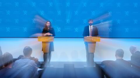 Justis- og beredskapsminister Astri Aas-Hansen og helse- og omsorgsminister Jan Christian Vestre la torsdag frem justisdelen av sin rusreform.