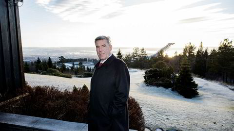 Stein Erik Hagen avbildet i sitt hjem på Voksenhus i Holmenkollen.