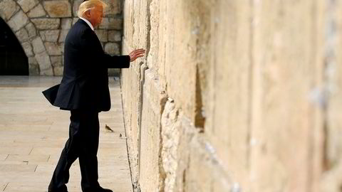 President Donald Trump er på reise i Israel tirsdag.