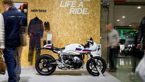 En motorsykkel som ble svært omsvermet på Lillestrøm i helgen var denne retro-sykkelen fra BMW som heter R Nine T Racer.